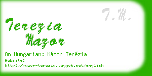 terezia mazor business card
